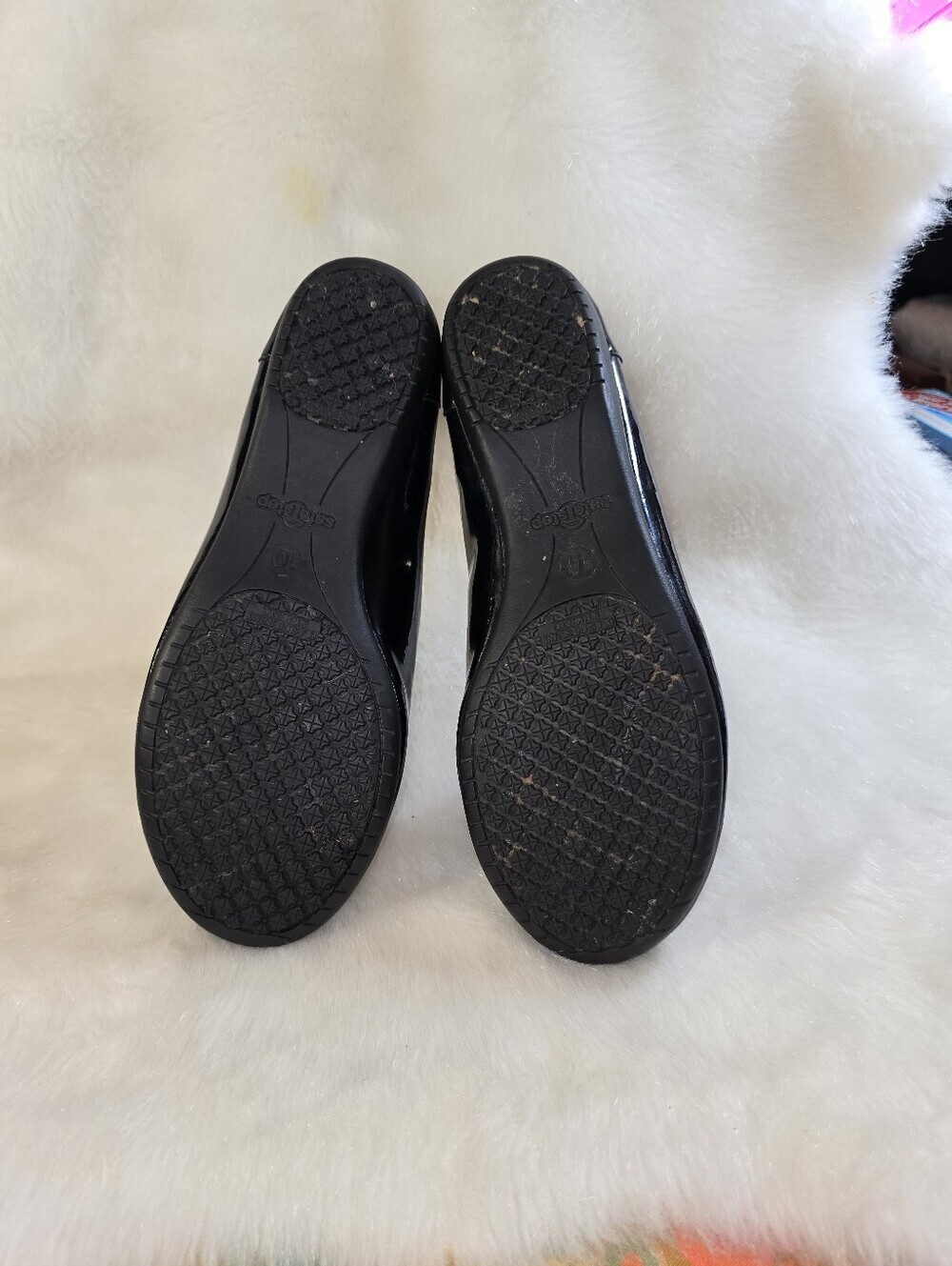 Predictions Safe-T-step Womens Black Patent Slip-on Loafers - Picture 9 of 10